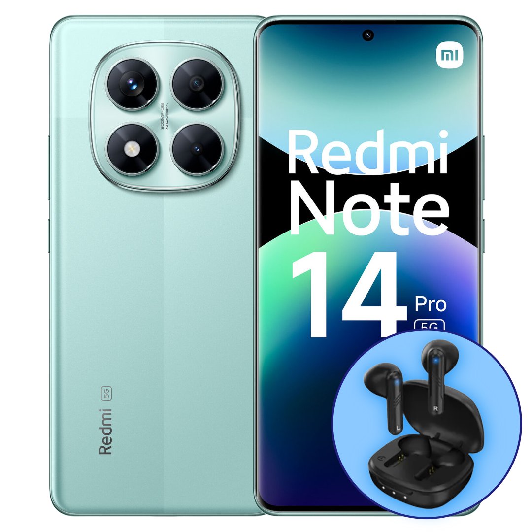 Celular Xiaomi Redmi Note 14 Pro 5G (256GB) + Earbuds Genius