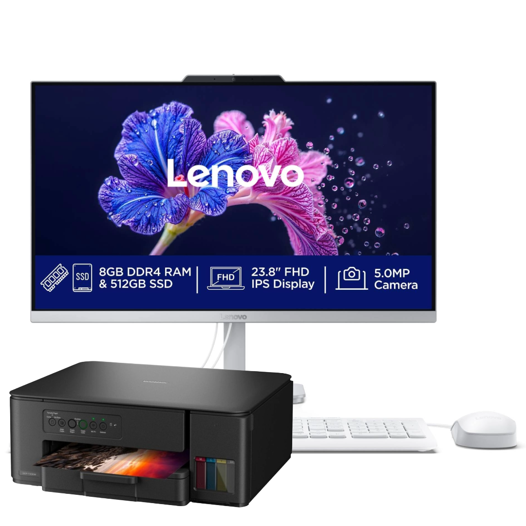 Computador Lenovo - All In One 25IAO + Impresora Brother CP-T430W