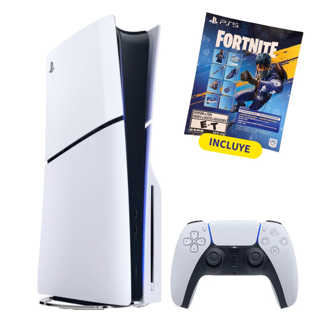 Consola PlayStation 5 Slim - Lector de disco (1TB) + Pack Fornite