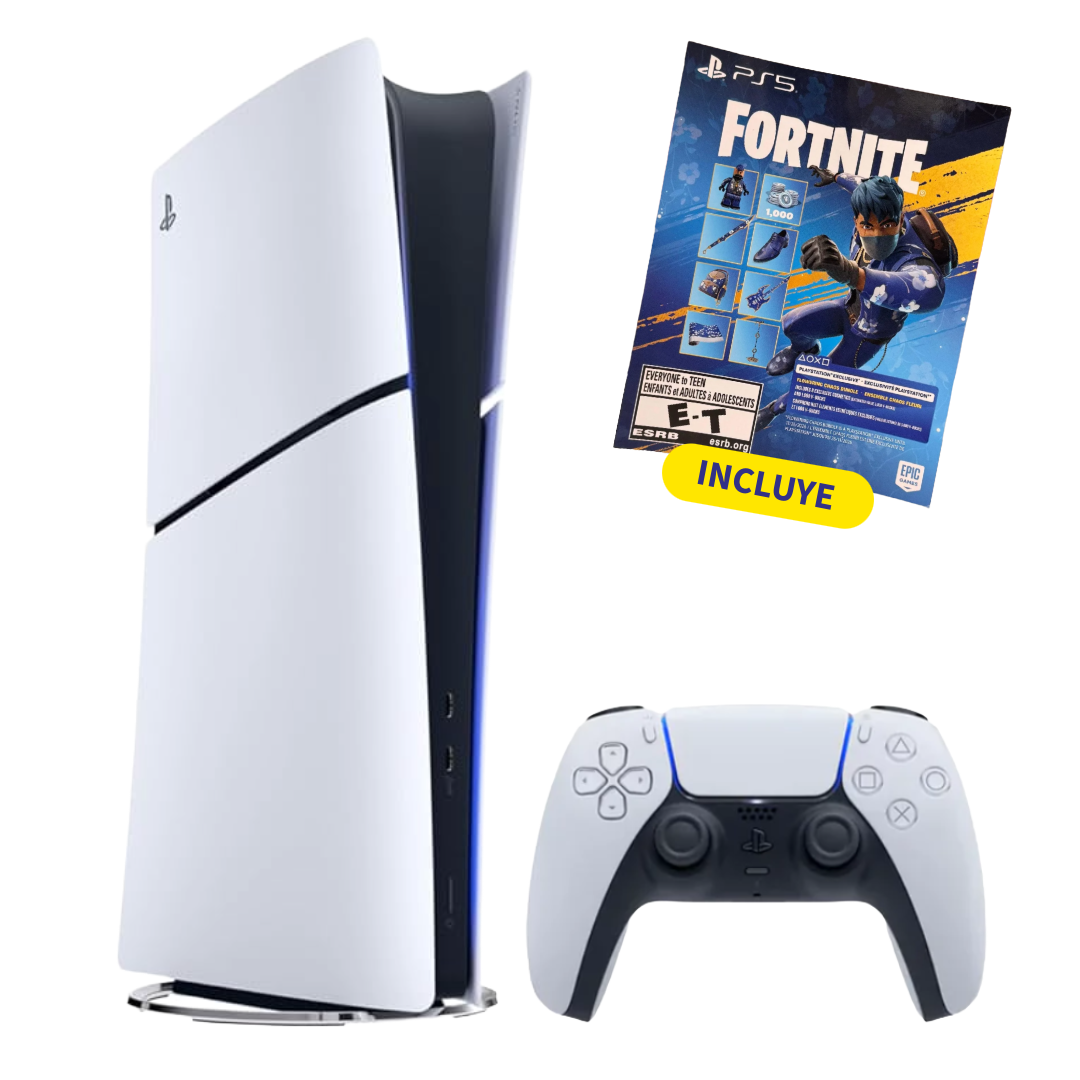 Consola PlayStation 5 - Digital (825GB) + Pack Fornite