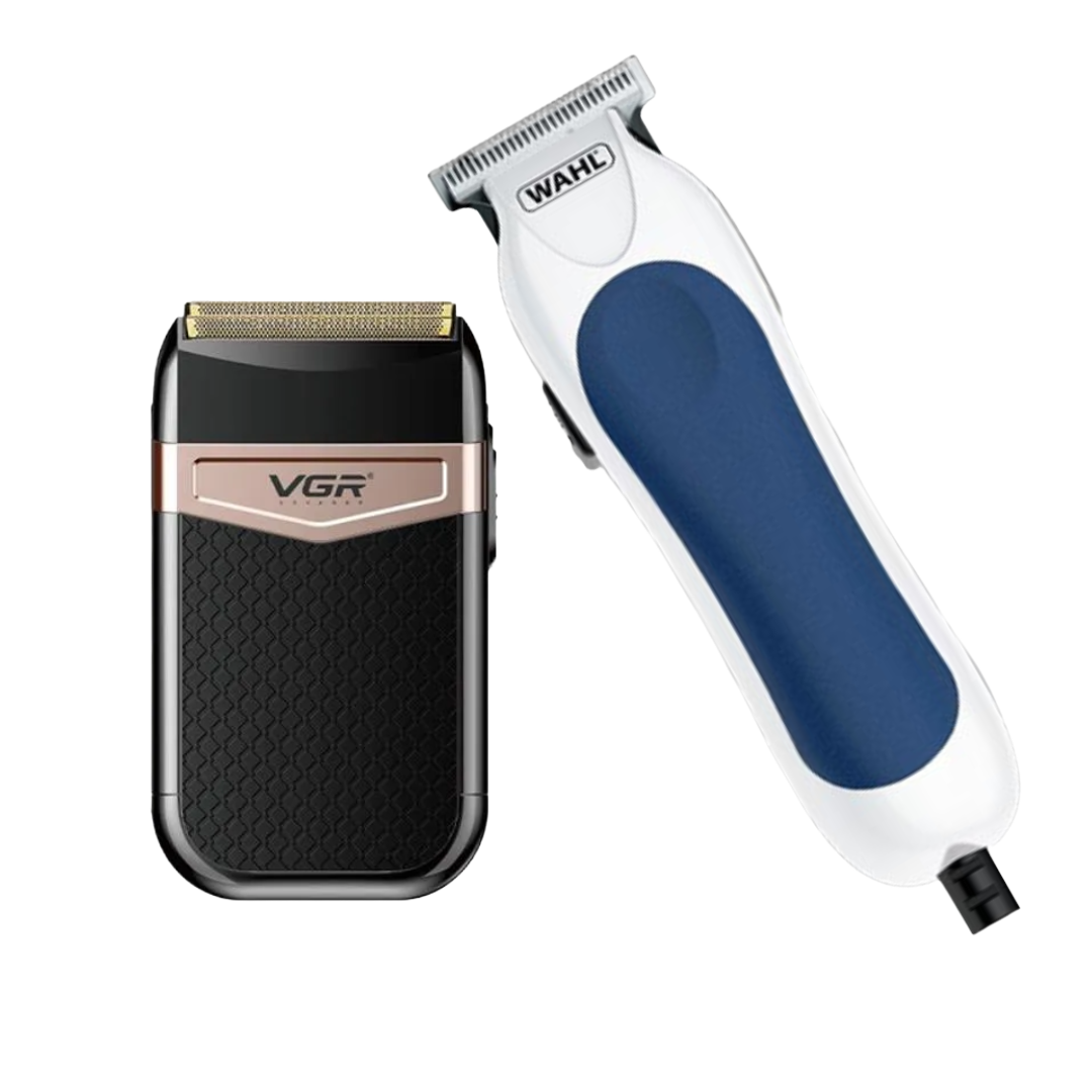 Combo Corte: Shaver VGR V-331 + Patillera Wahl T Pro
