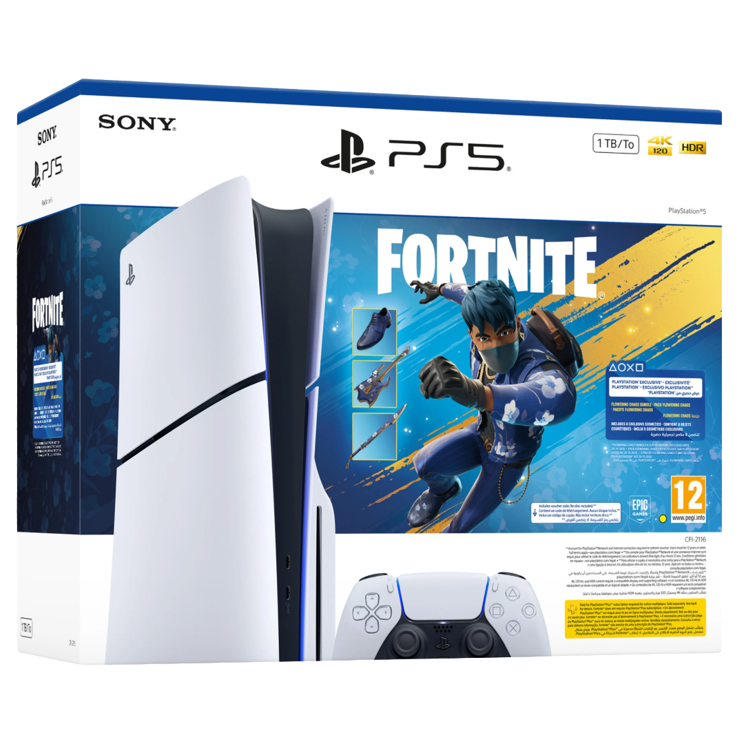 Consola PlayStation 5 Slim - Lector de disco (1TB) + Pack Fornite
