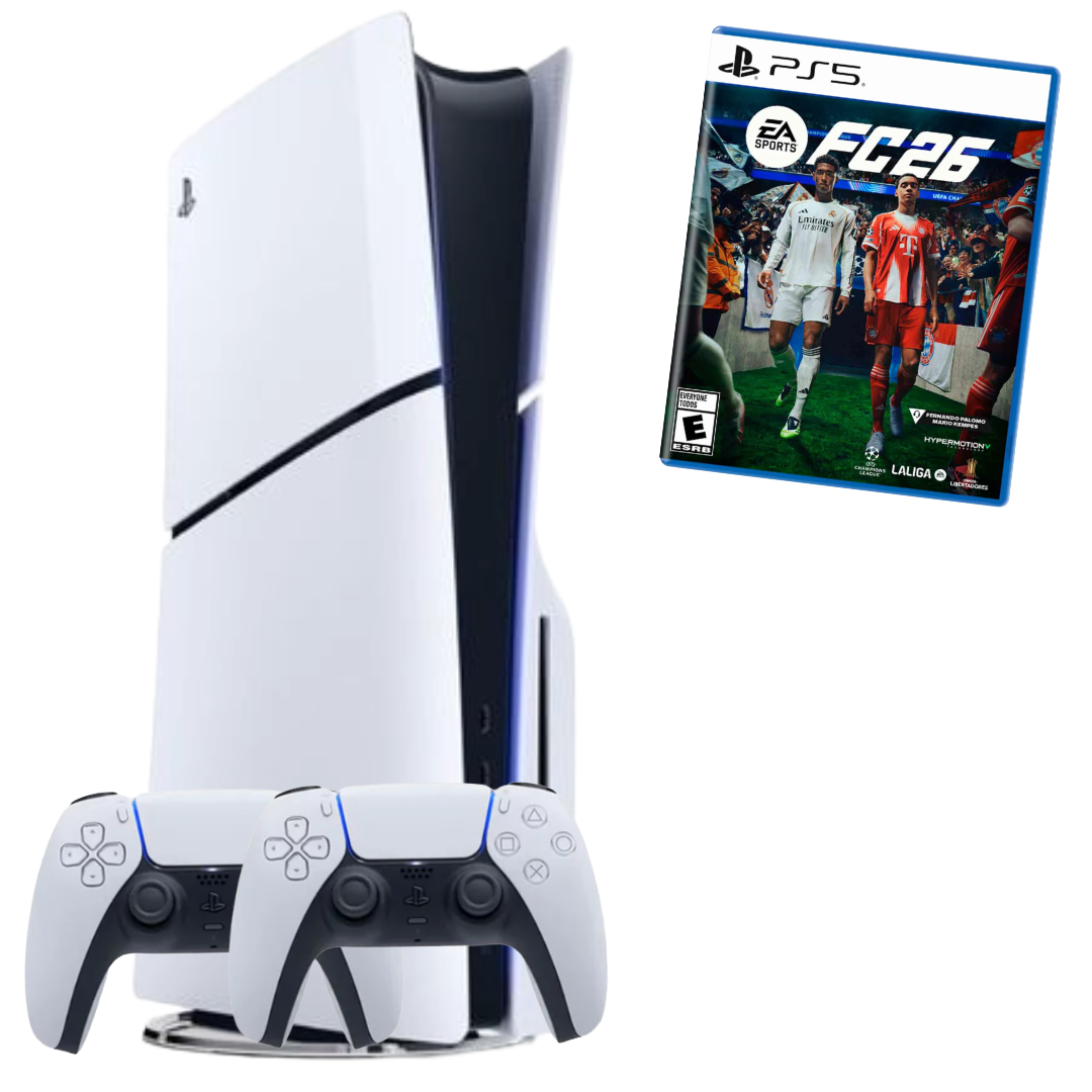 Consola PlayStation 5 Slim - Lector de disco (1TB) + FC26 + Control Adicional